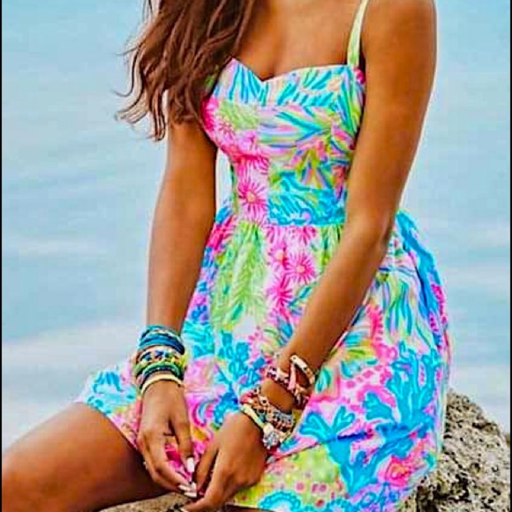 Lilly Pulitzer Ardleigh Dress Lovers Coral Print